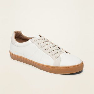 Old Navy Faux-Leather Off White Sneakers